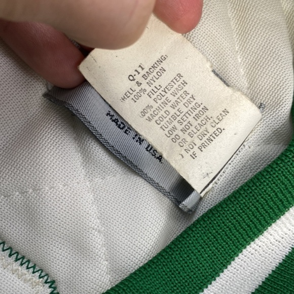 Vintage Special Export Satin Swingster Jacket White Green Size Small RARE - Picture 6 of 8